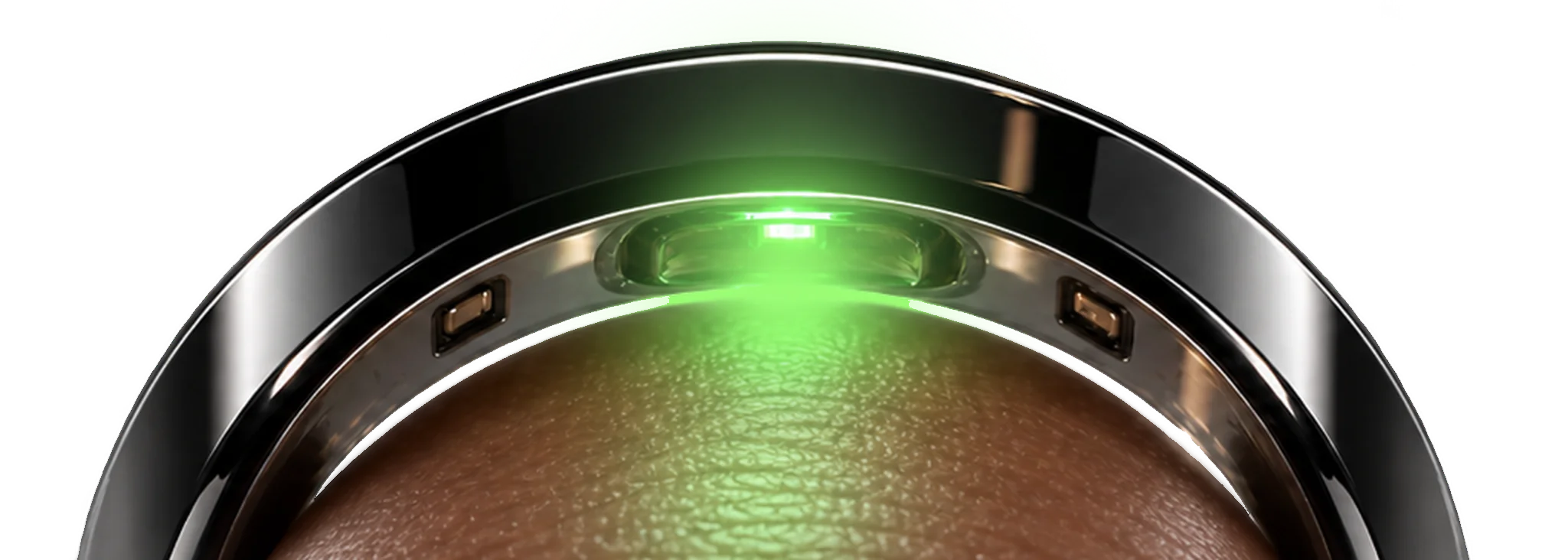 3FIG Smart Ring worn on finger with active optical biometric sensor